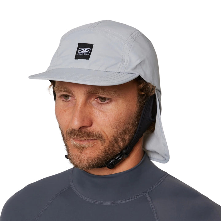 Ocean And Earth Indo 5 Panel Legionnaire Surf Cap Grey