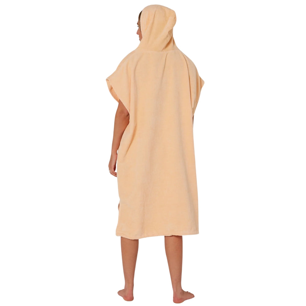 Ocean And Earth Ladies Hooded Poncho Peach