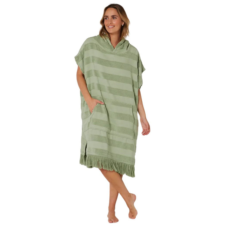 Ocean And Earth Ladies Layz Poncho Sage