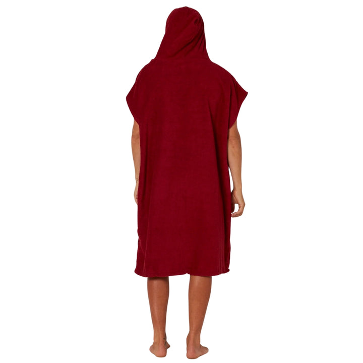 Ocean And Earth Mens Priority Lightweight Hooded Poncho Blood Red