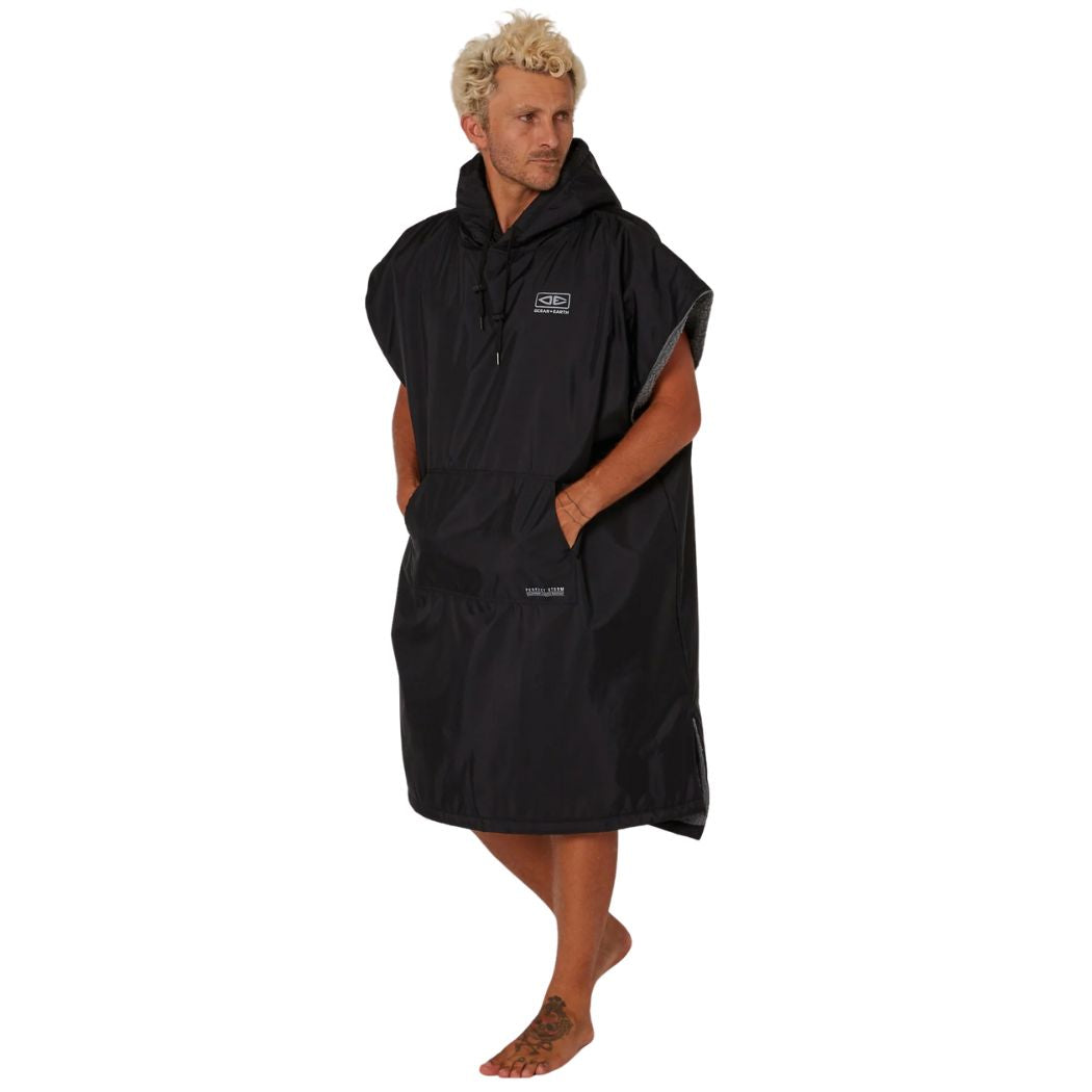 Ocean And Earth Perfect Storm Poncho Black