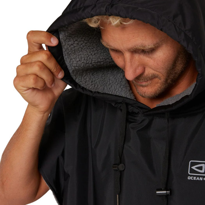 Ocean And Earth Perfect Storm Poncho Black