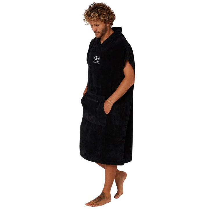 Ocean and Earth Corp Hooded Poncho Black