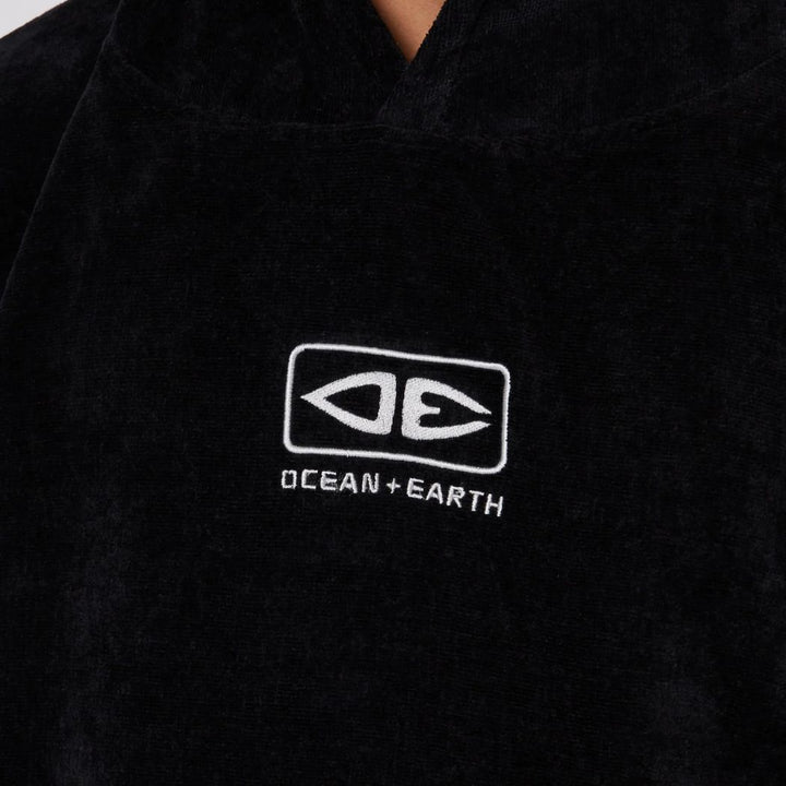 Ocean and Earth Corp Hooded Poncho Black