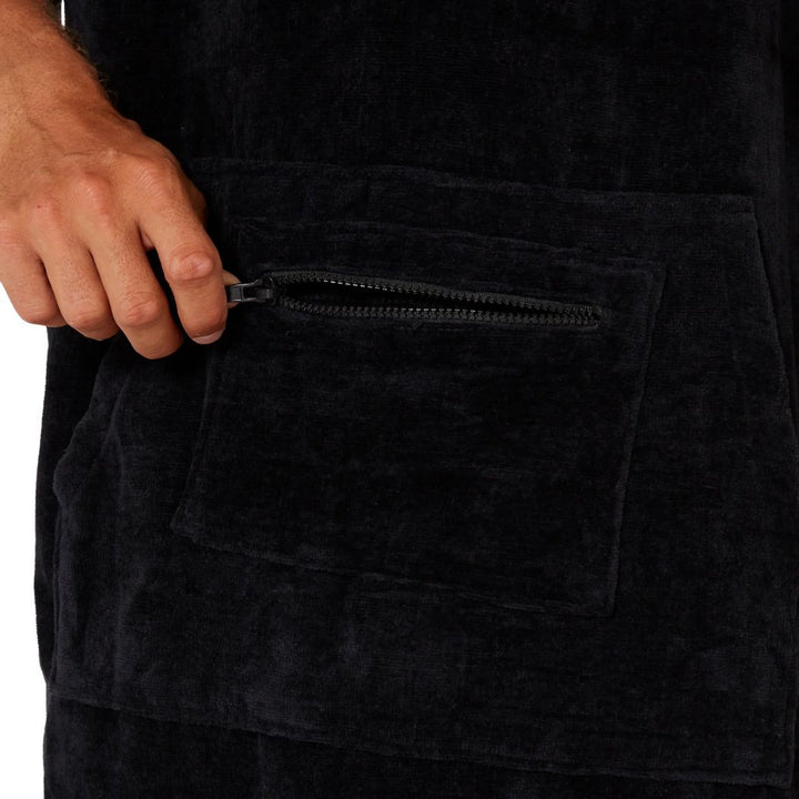 Ocean and Earth Corp Hooded Poncho Black