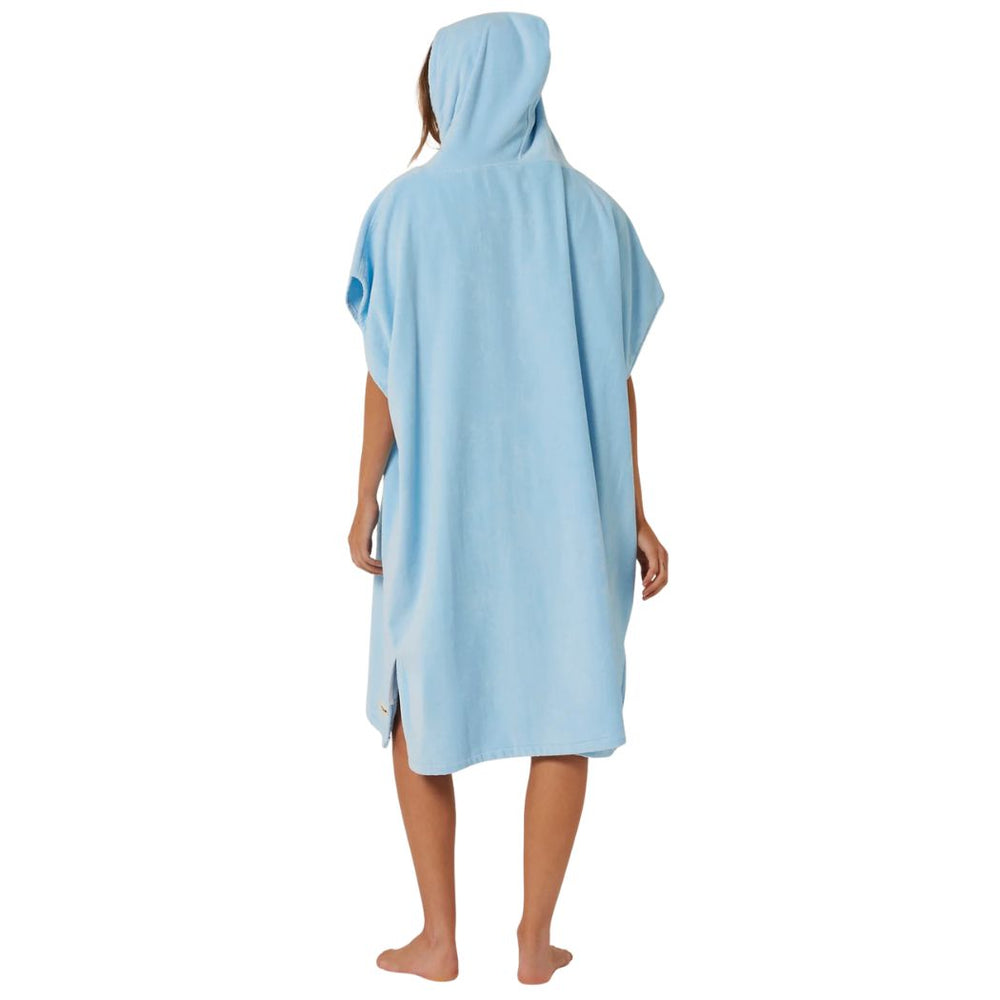 Ocean and Earth Ladies Day Dream Hooded Poncho Pale Blue