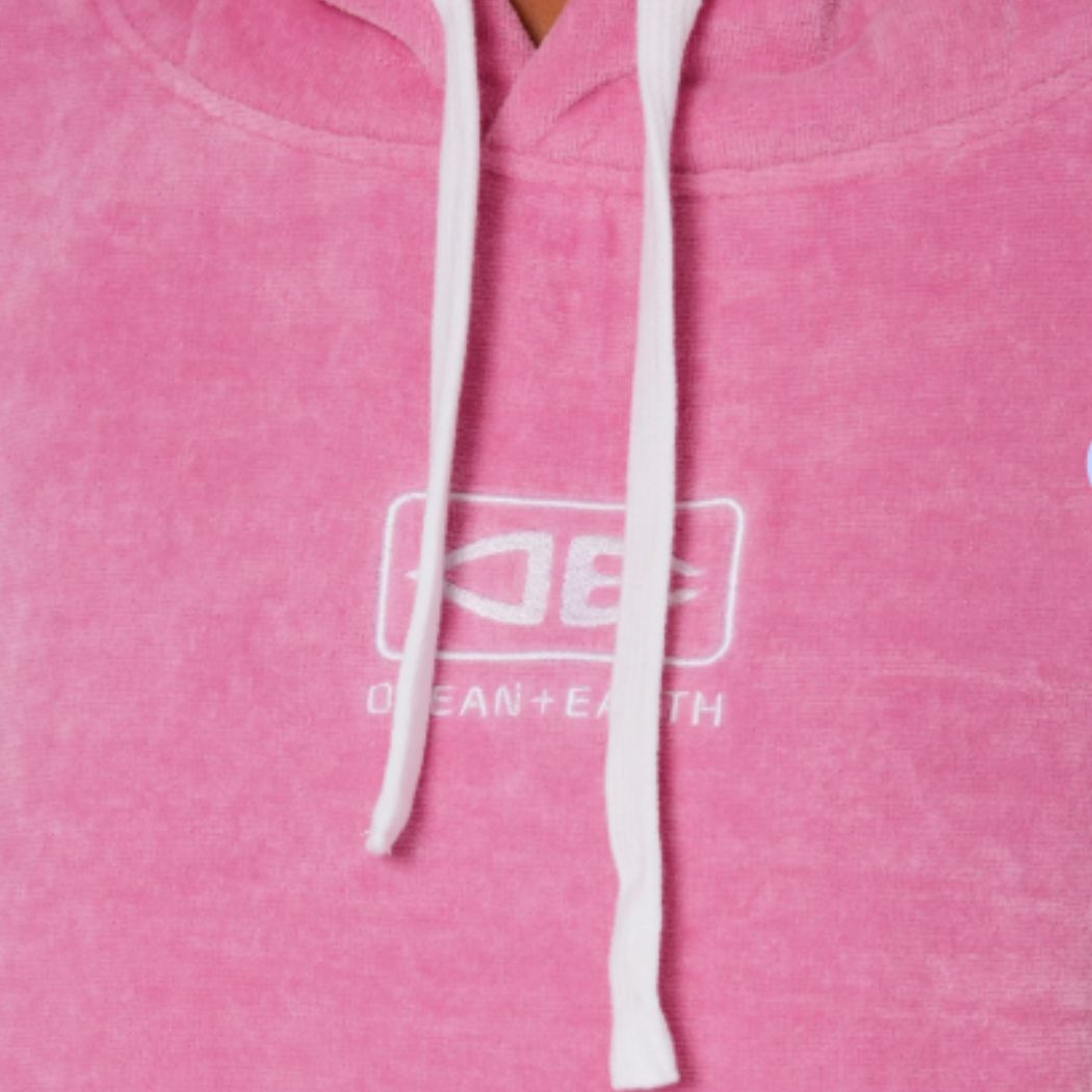 Ocean and Earth Ladies Hooded Poncho Musk Pink