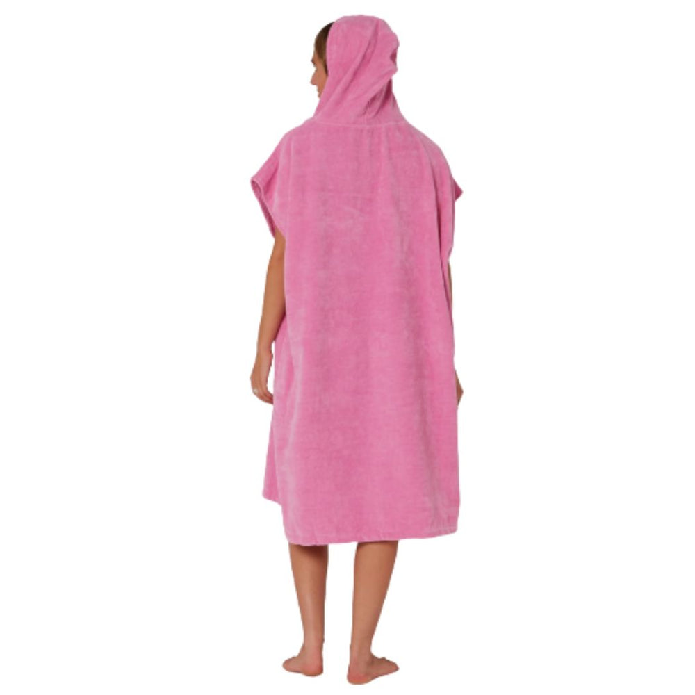 Ocean and Earth Ladies Hooded Poncho Musk Pink
