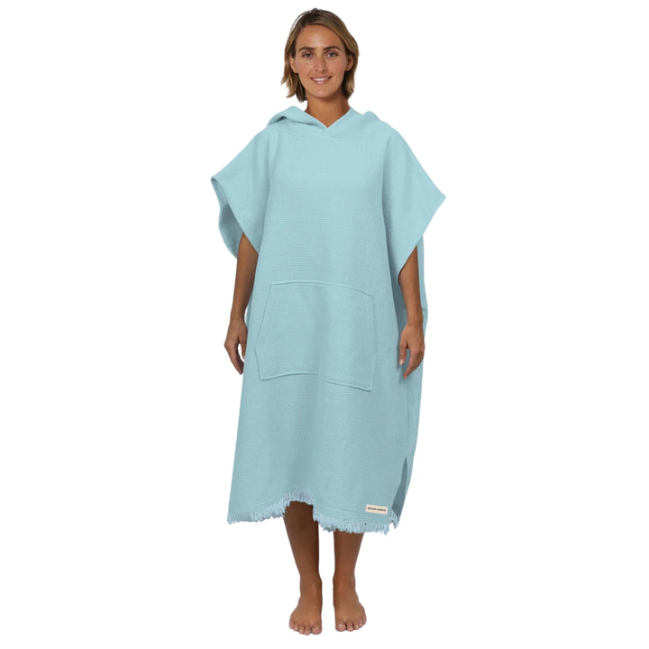 Ocean and Earth Ladies Waffle Poncho