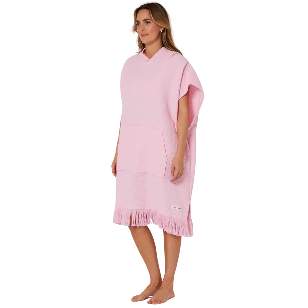 Ocean and Earth Ladies Waffle Poncho