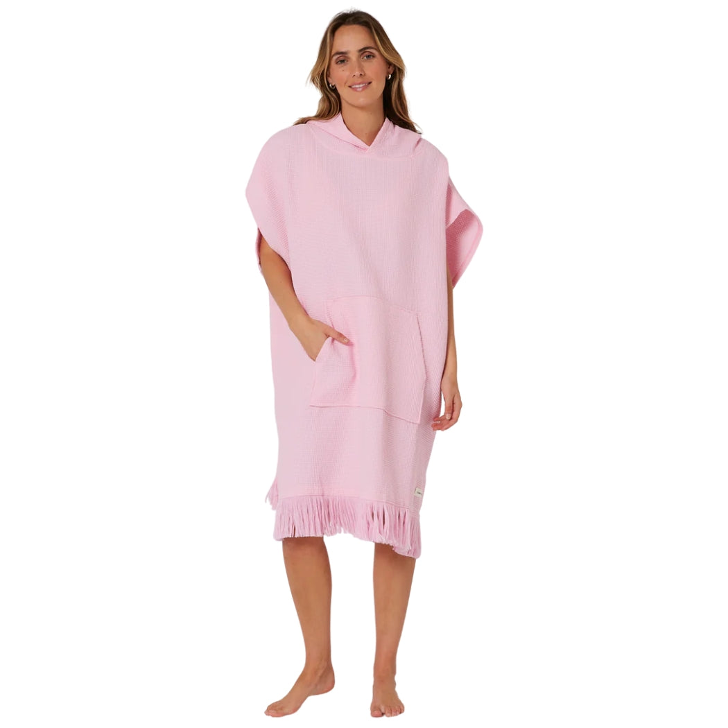 Ocean and Earth Ladies Waffle Poncho