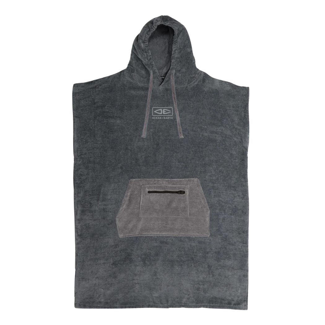 Ocean and Earth Mens Day Break Poncho Asphalt