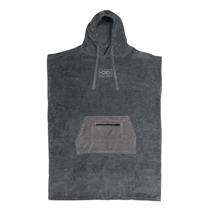 Ocean and Earth Mens Day Break Poncho Asphalt
