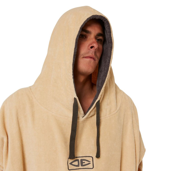 Ocean and Earth Mens Day Break Poncho Beige