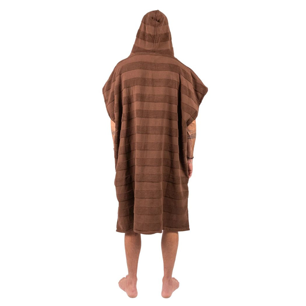 Ocean and Earth Mens Layz Poncho Towel Cocoa