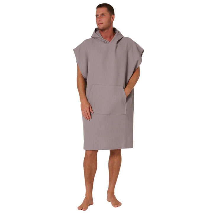Ocean and Earth Mens Waffle Poncho