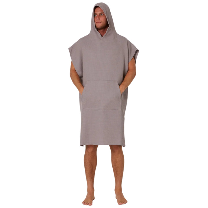 Ocean and Earth Mens Waffle Poncho