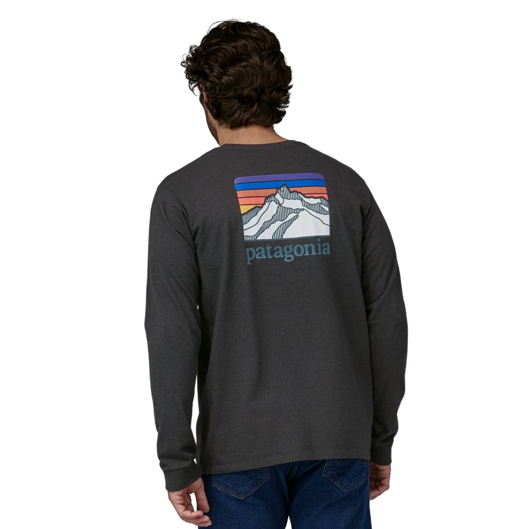  Patagonia M's Long Sleeve Logo Ridge Responsibility Tee Black