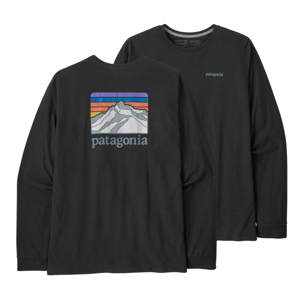  Patagonia M's Long Sleeve Logo Ridge Responsibility Tee Black