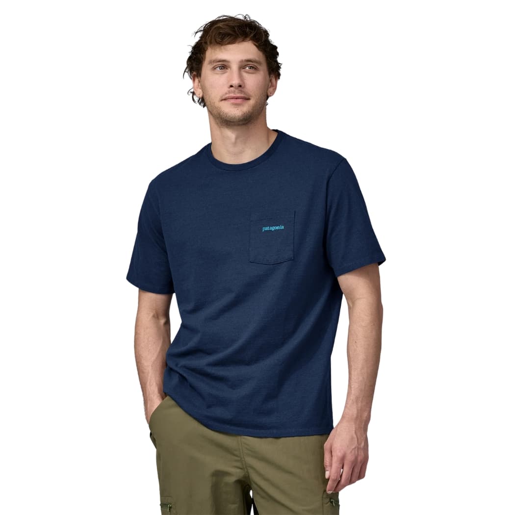 Patagonia M's Line Logo Ridge Pocket Responsibility Tee Lagom Blue