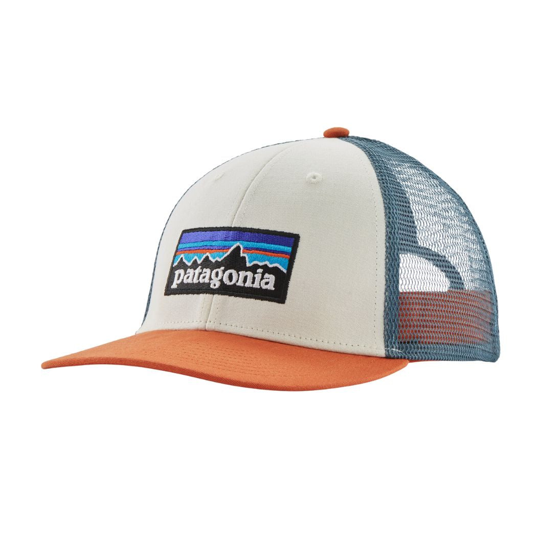 Patagonia P6 Logo LoPro Trucker Cap White Redtail Rust