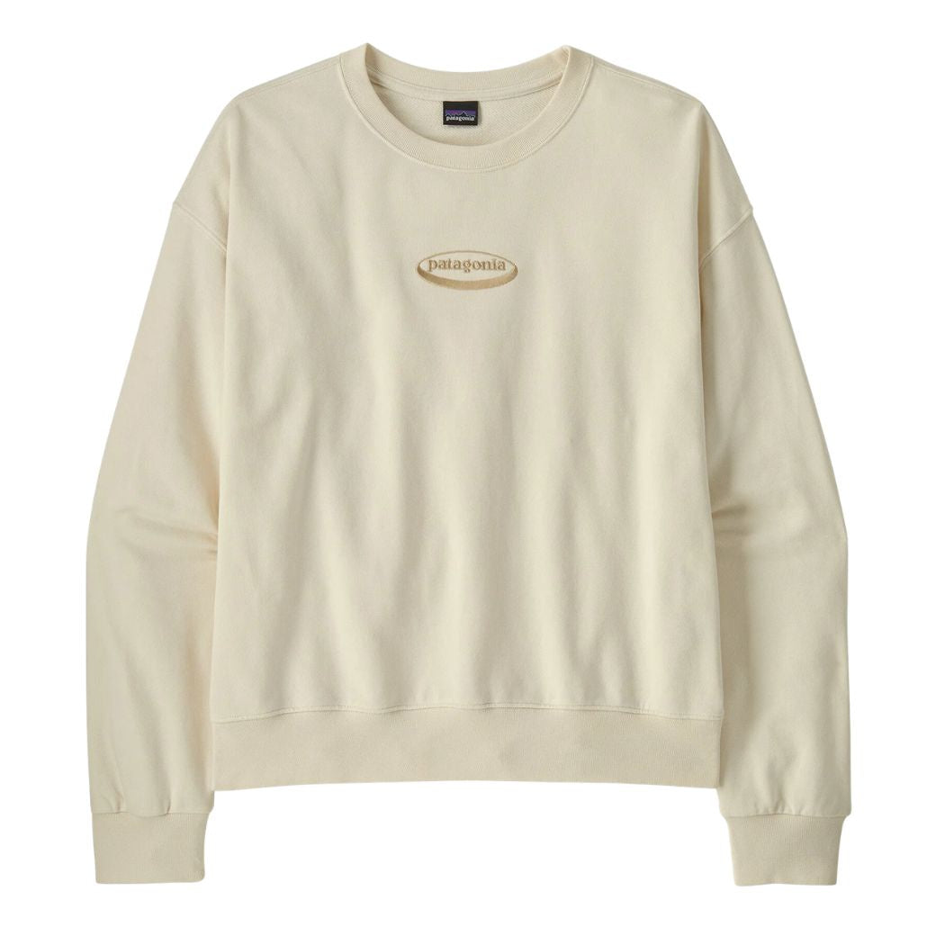 Patagonia Womens 95 Oval Logo Daily Crew Wool White