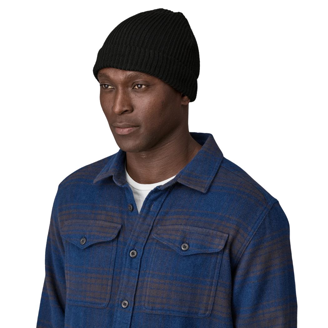 Patagonia Fishermans Rolled Beanie Black