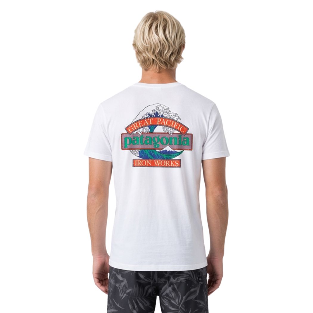 Patagonia Mens Great Waves Responsibili-Tee White