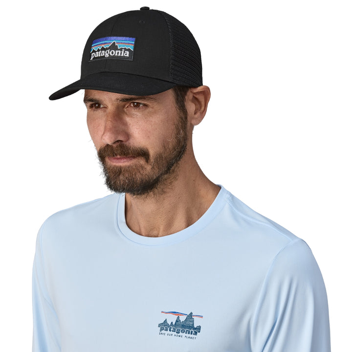 Patagonia P6 Logo Trucker Cap Black