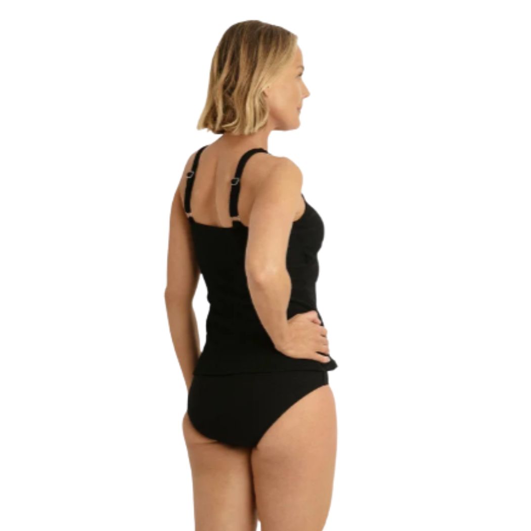 Poolproof Barbados High Neck Singlet Black
