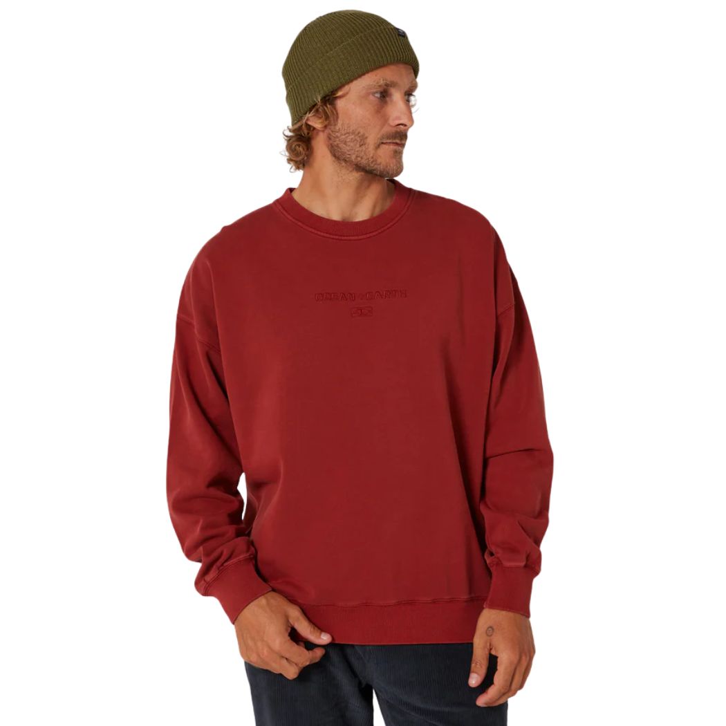 Ocean and Earth Priority Slouch Crew Big Mens