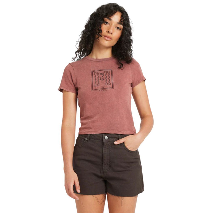 RVCA 411 Tee Mahogany