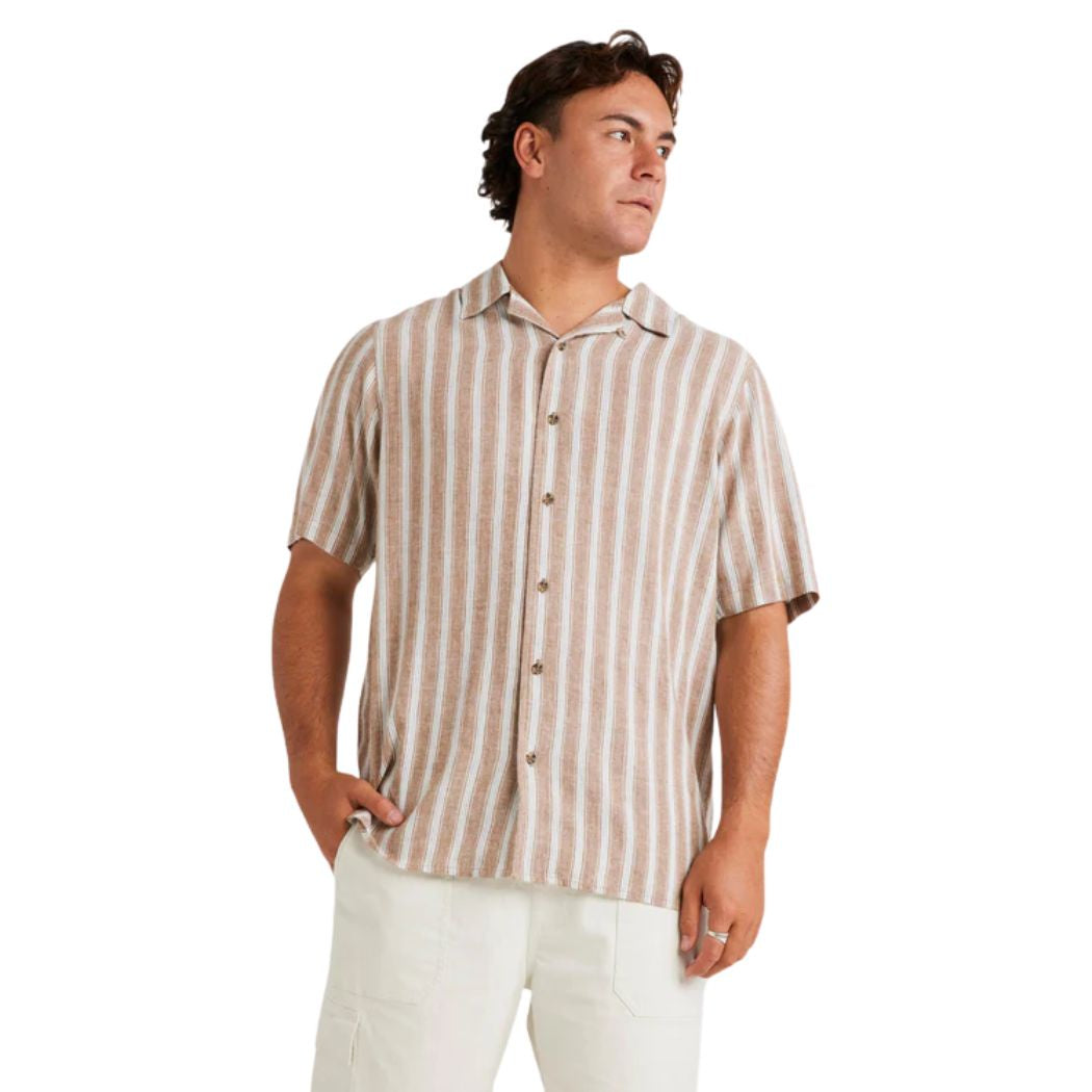 RVCA Beat Stripe Vintage Shirt Ermine