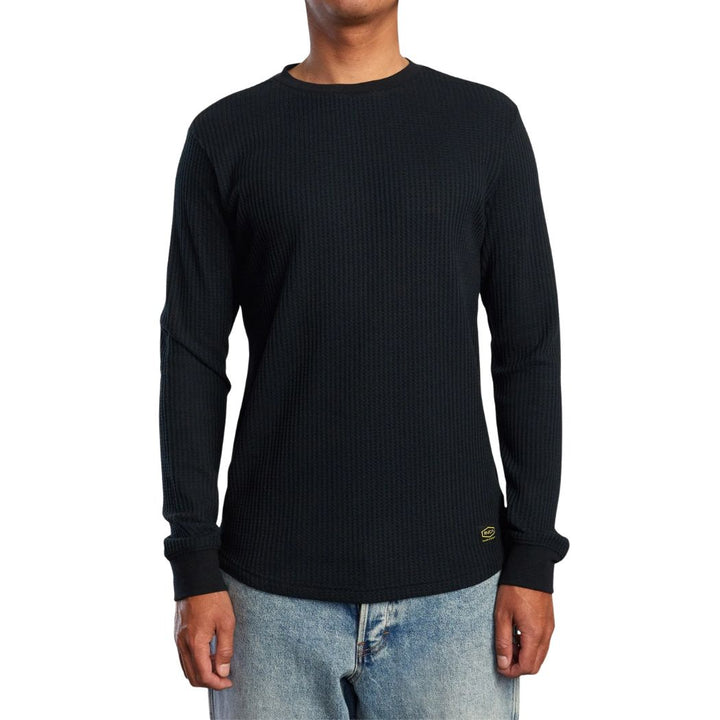 RVCA Dayshift Thermal Long Sleeve Tee Black