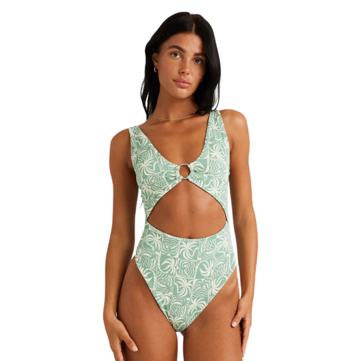 RVCA Exotica One Piece Granite Green