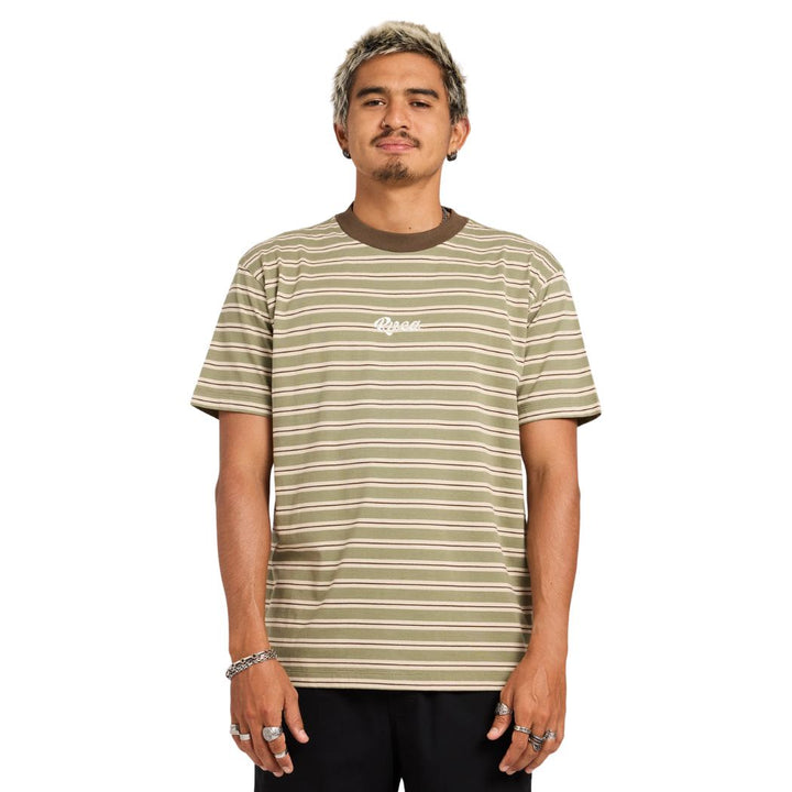 RVCA Exotica Stripe Tee Army