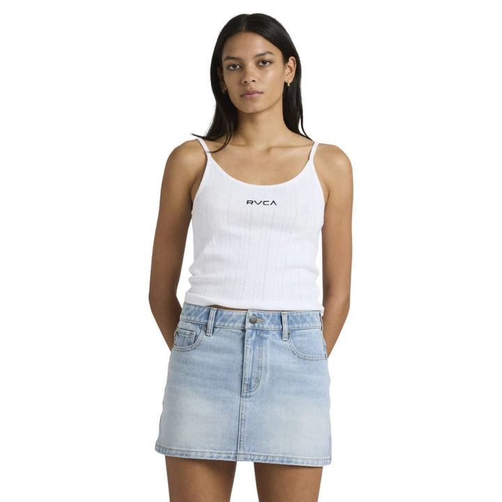 RVCA Mini Denim Skirt Bleached Indigo