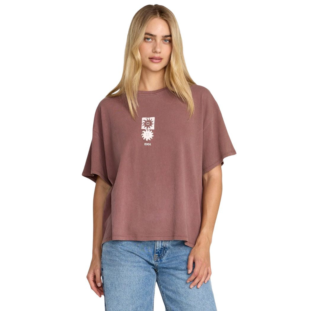 RVCA Move On BF Tee Terra Brown