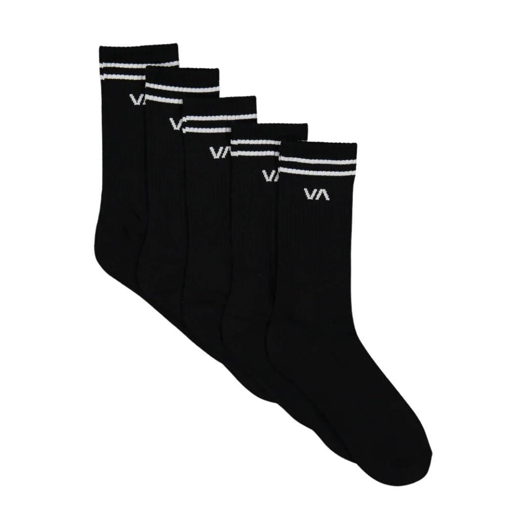  RVCA Union Sock III 5 Pack Black