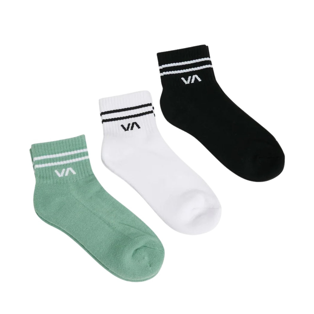 RVCA VA Mini Crew Sock 3 Pack Green Haze