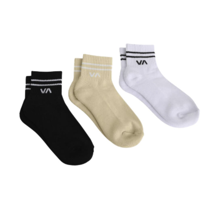 RVCA VA Mini Crew Socks 3 Pack Sand