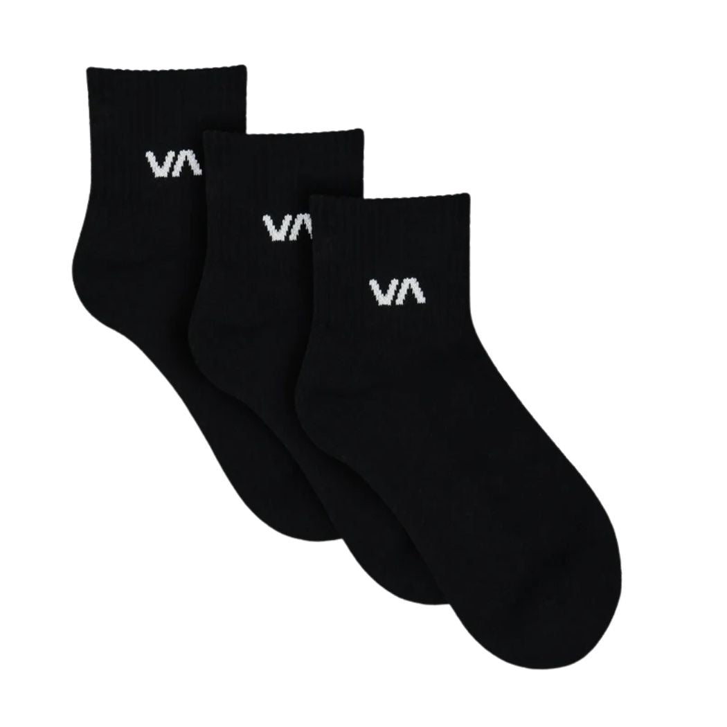 RVCA VA Mini Crew Socks Black Black