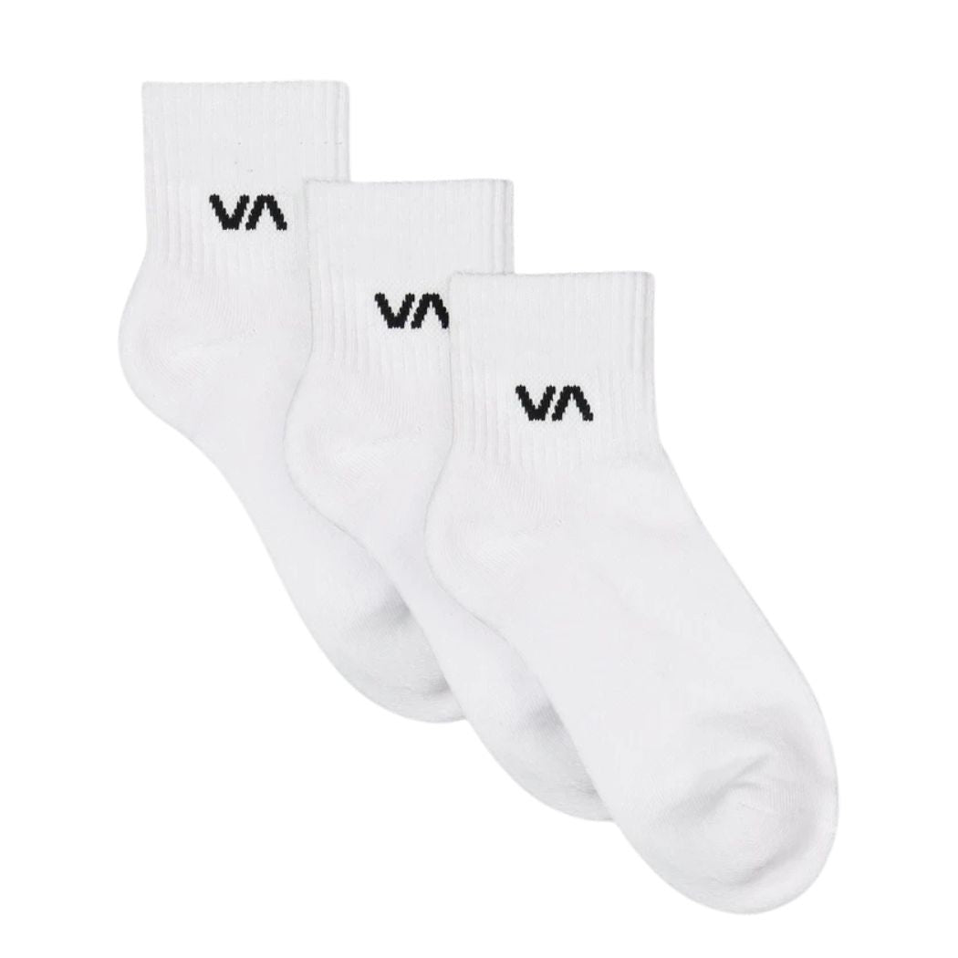 RVCA VA Mini Crew Socks White