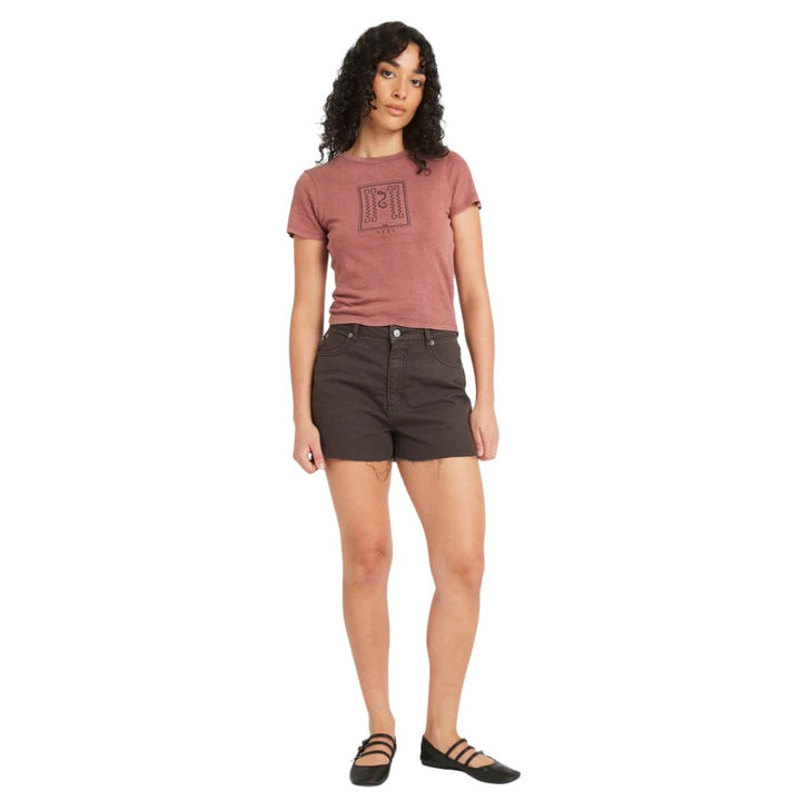 RVCA 411 Tee Mahogany