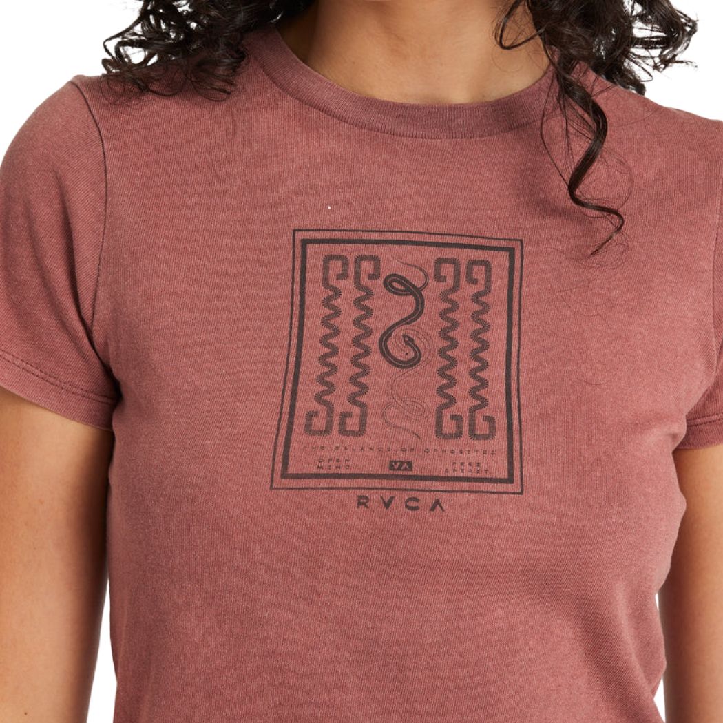RVCA 411 Tee Mahogany