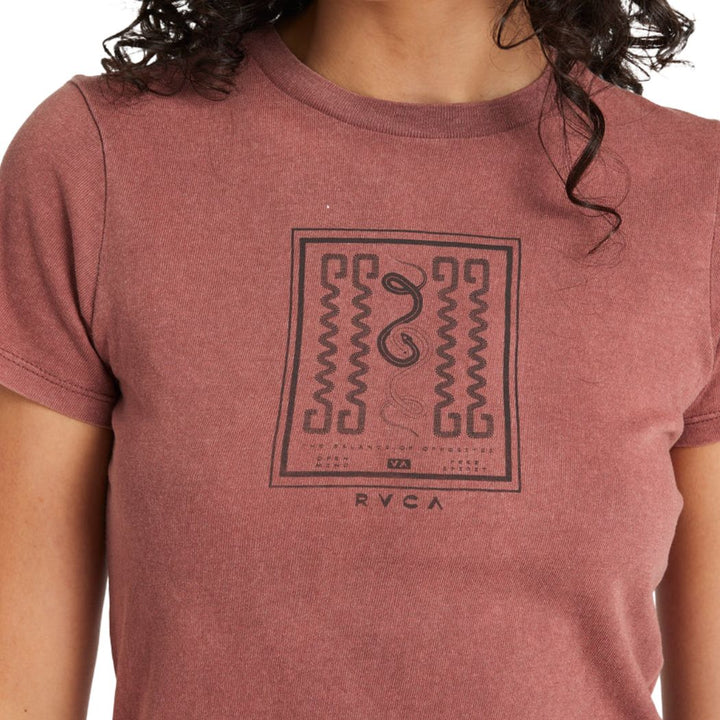 RVCA 411 Tee Mahogany