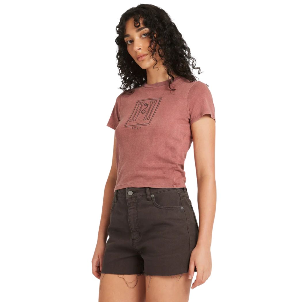 RVCA 411 Tee Mahogany