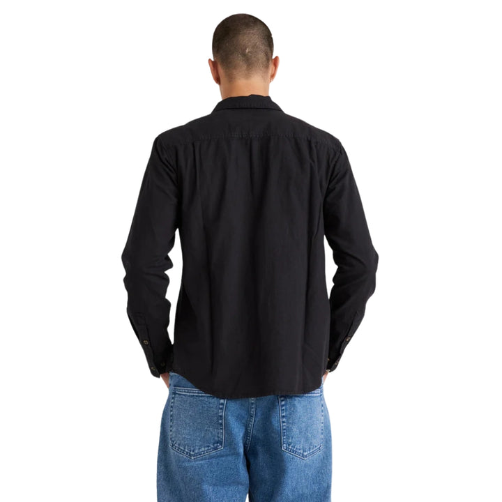 RVCA Base Linen Long Sleeve Shirt Black