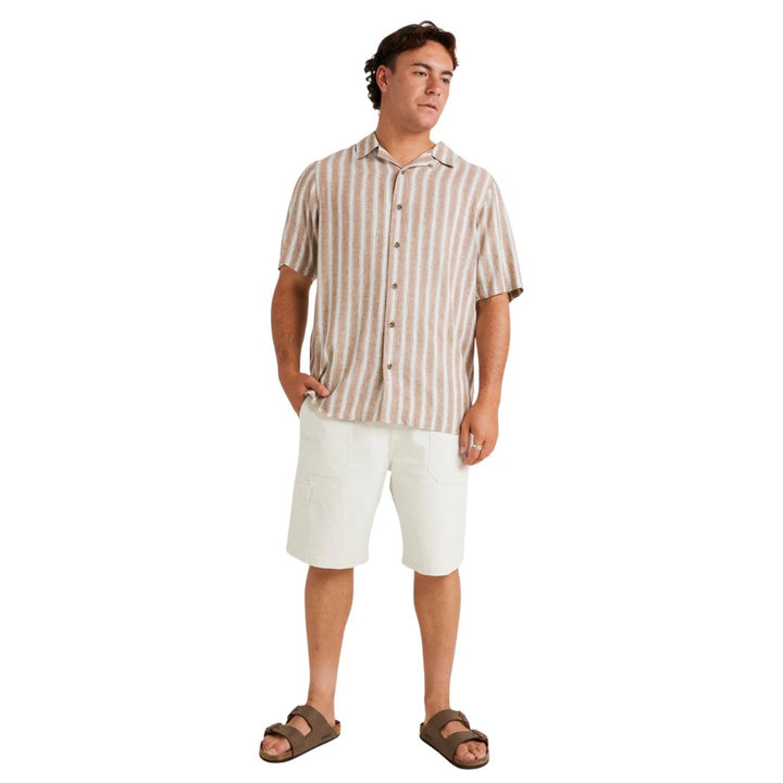 RVCA Beat Stripe Vintage Shirt Ermine