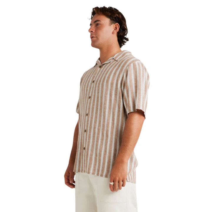 RVCA Beat Stripe Vintage Shirt Ermine